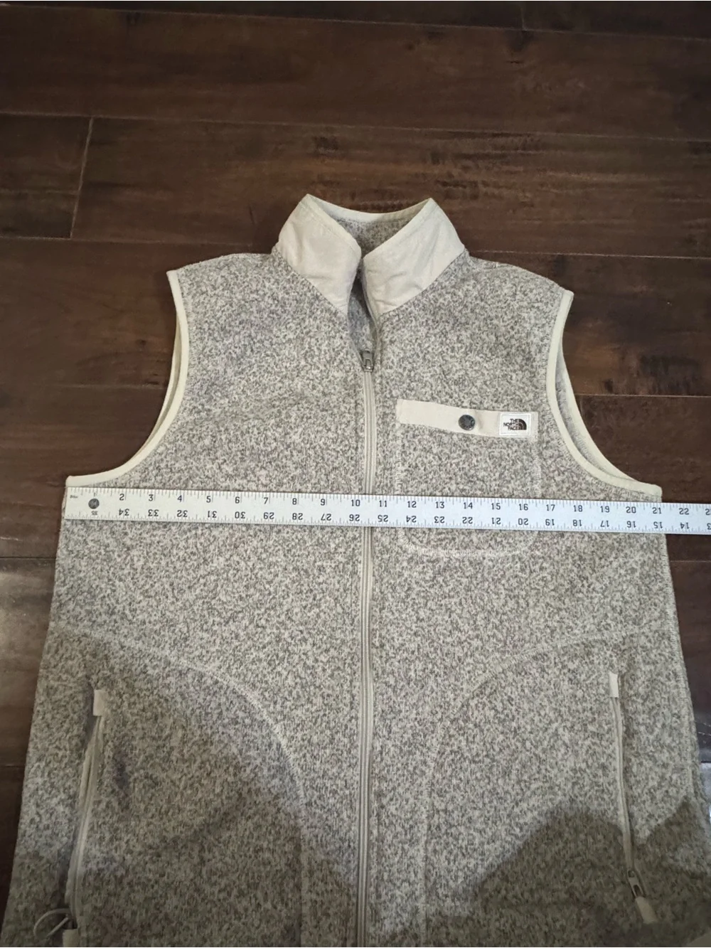 The North Face Men's Gordon Lyons Full-Zip Vest Medium Gray and Cream
